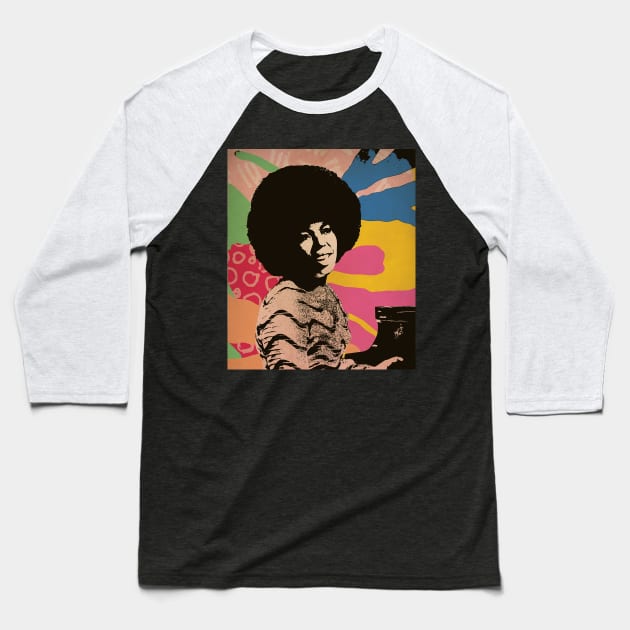 Vintage Poster - Roberta Flack Style Baseball T-Shirt by Pickle Pickle